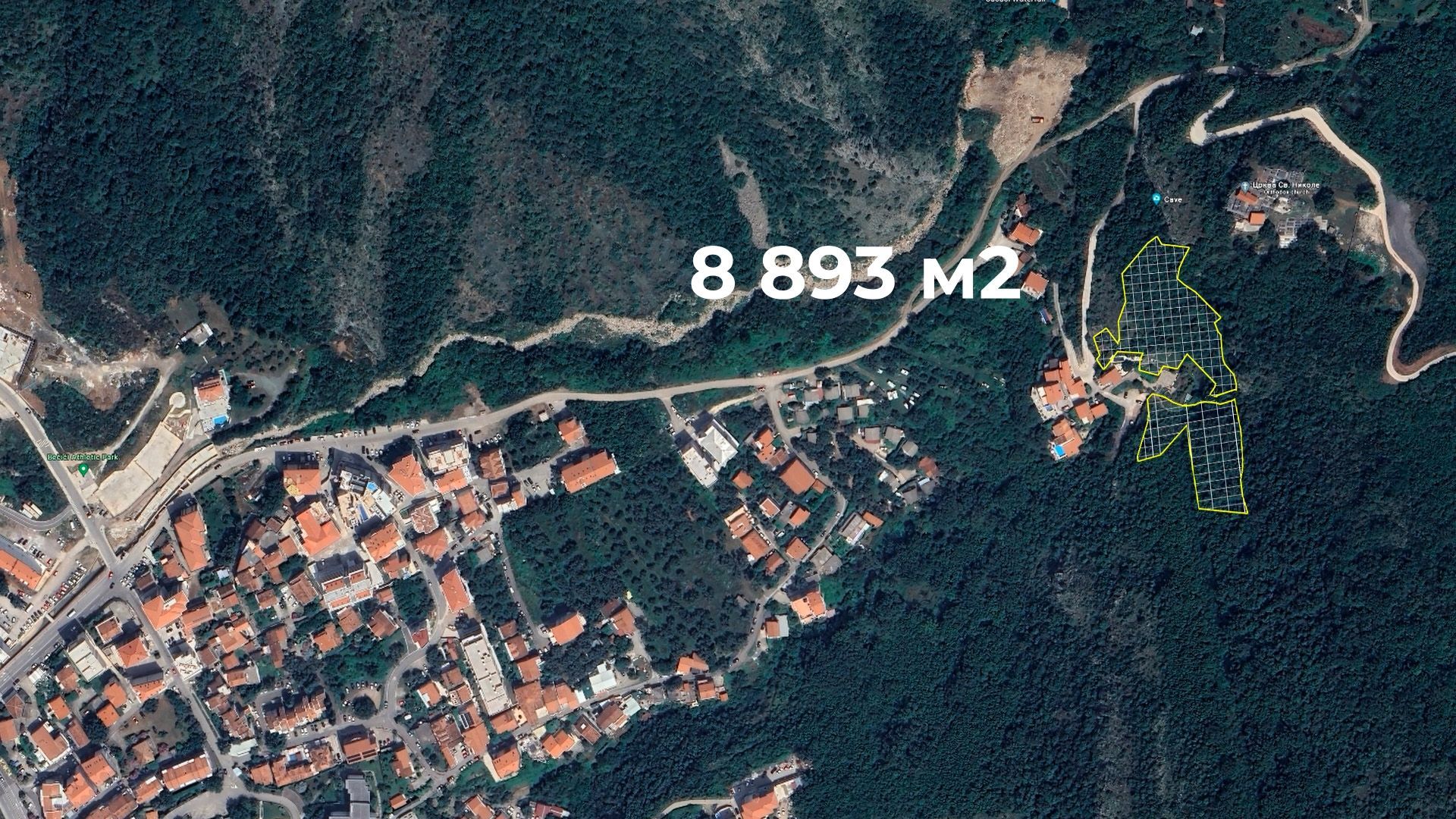 Urbanizovan plac sa pogledom na more 8.893m² za zajedničku gradnju (25%) – Becici - Amfora Real Estate