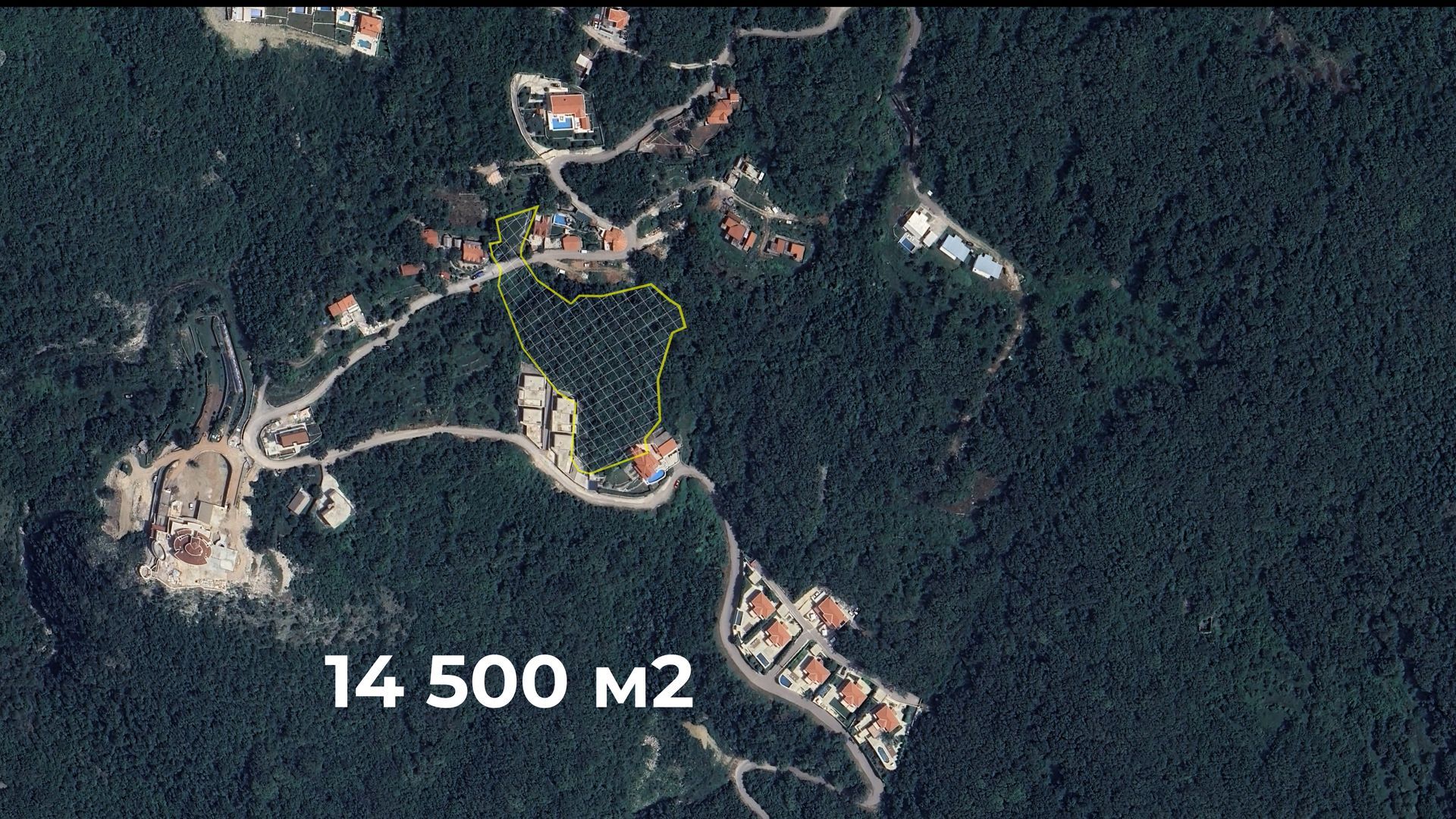 Urbanizovan plac 7.137m² sa pogledom na moreza zajedničku gradnju (25%) –Kuljace,Budva - Amfora Real Estate