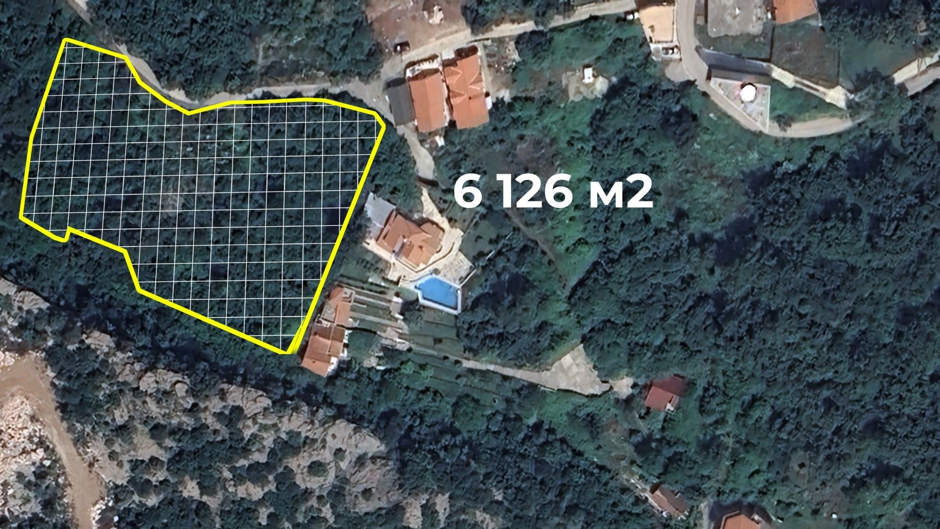 Urbanizovan plac 6.126m² sa pogledom na more za zajedničku gradnju (25%) –Budva,Maine - Amfora Real Estate