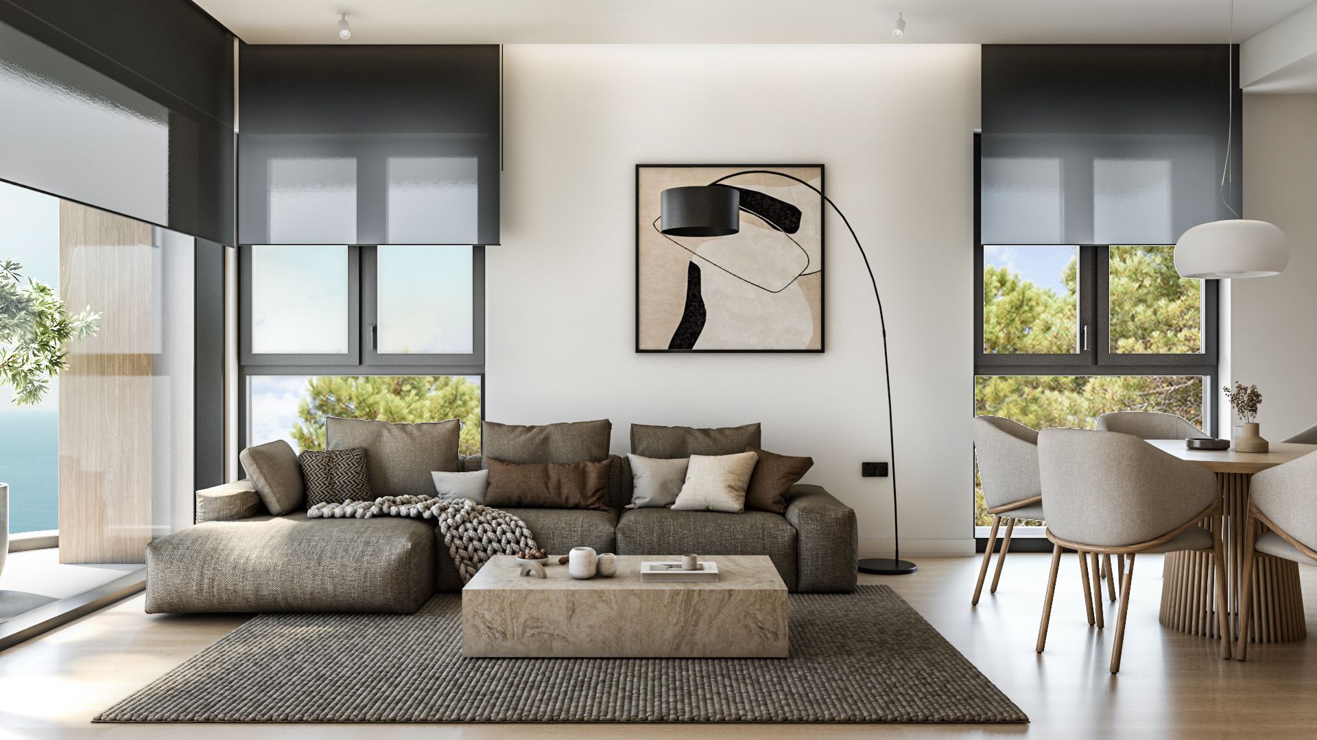 amforaproperty.com/Jednosoban opremljen stan 63.29m2 + 19.52m2 dvorista u luksuznom stambenom kompleksu sa panoramskim pogledom na more, spa centrom i vrhunskim sadržajima u Reževićima, Budva