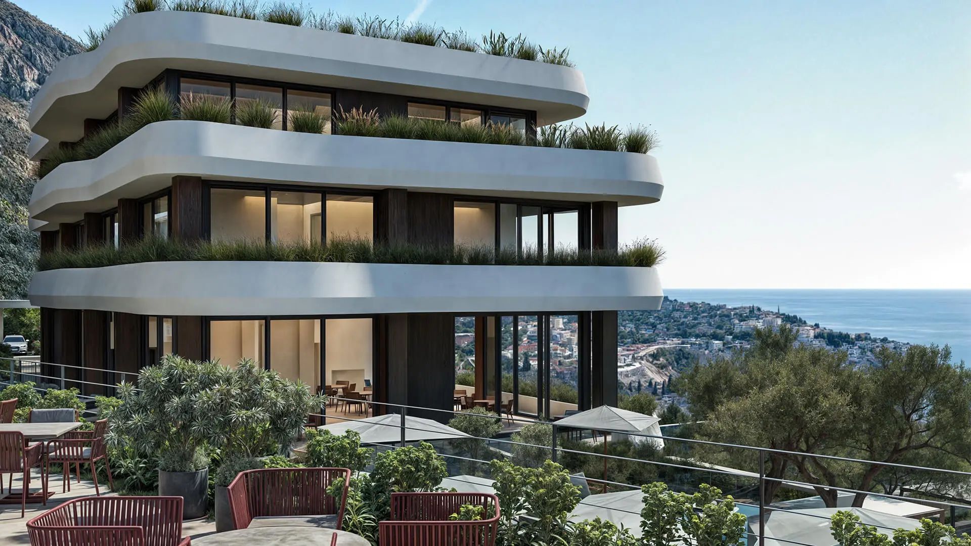 amforaproperty.com/Jednosoban opremljen stan 63.29m2 + 19.52m2 dvorista u luksuznom stambenom kompleksu sa panoramskim pogledom na more, spa centrom i vrhunskim sadržajima u Reževićima, Budva