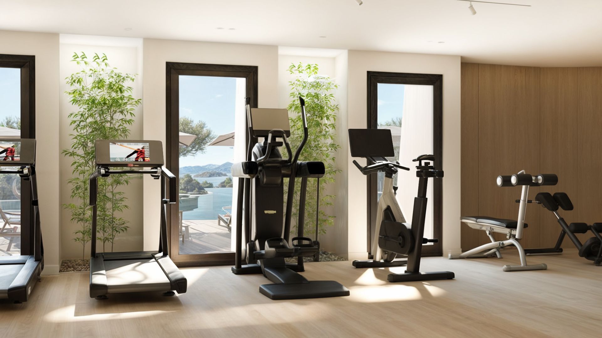 Jednosoban opremljen stan 70.33m2 + 20.10m2 dvorista u luksuznom stambenom kompleksu sa panoramskim pogledom na more, spa centrom i vrhunskim sadržajima u Reževićima, Budva - Amfora Real Estate