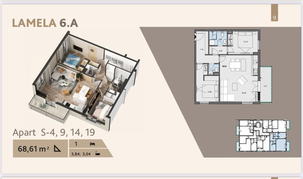 Nov dvosoban stan 68m² sa terasom 45m² u luksuznom kompleksu – Tivat, Donja Lastva - Amfora Real Estate