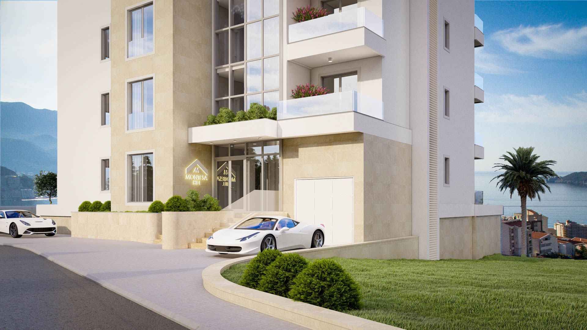 amforaproperty.com/Trosoban stan 100m2+15m2 GRATIS zelene terase,u novom kompleksu sa bazenom, SPA i pogledom na more - BECICI