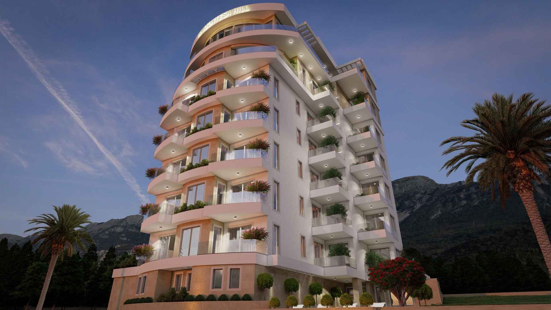 amforaproperty.com/Dvosoban stan 87m2+14m2 GRATIS zelene terase,u novom kompleksu sa bazenom, SPA i pogledom na more - BECICI
