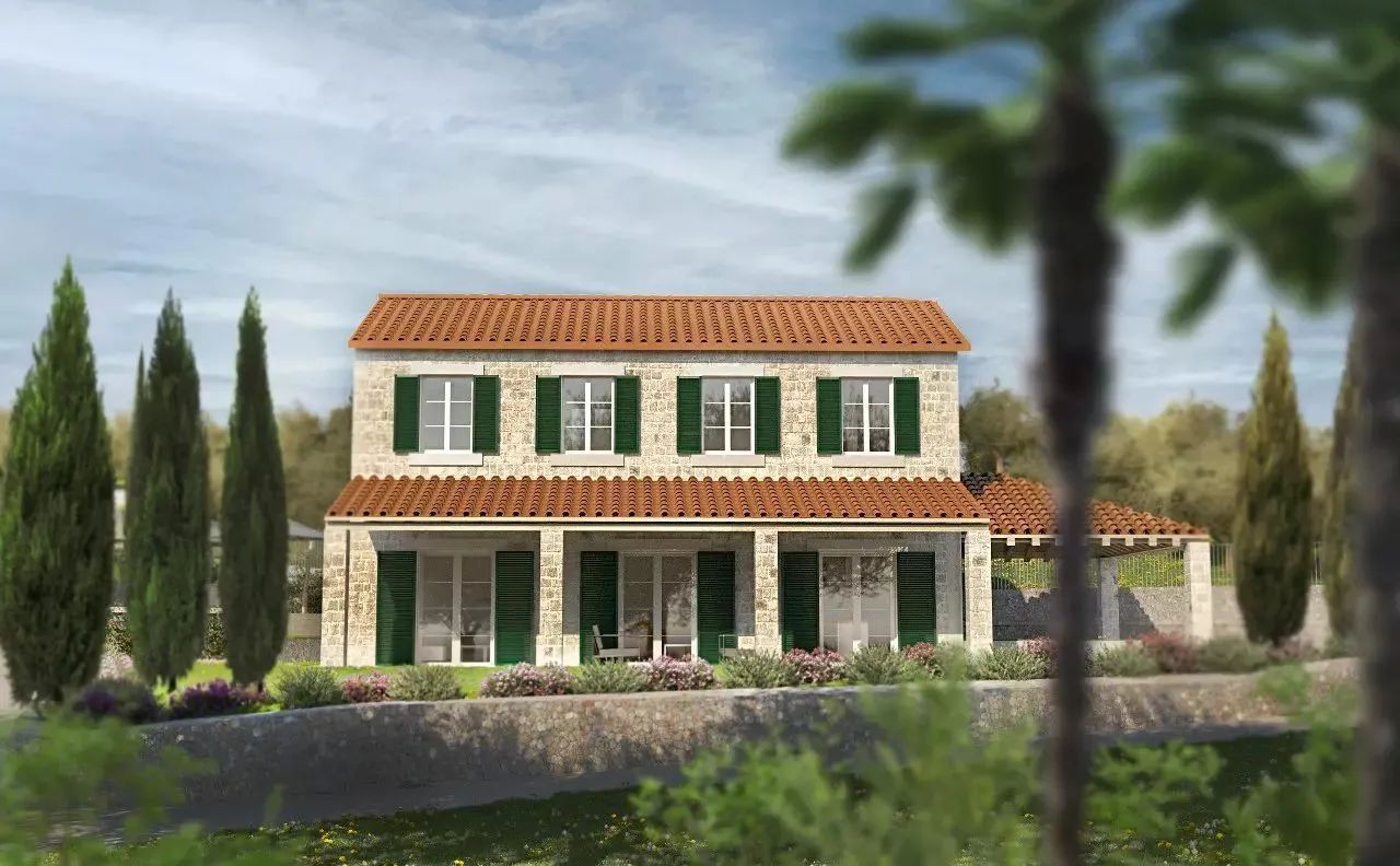 Tri građevinske parcele 1.538 m² sa delimičnim pogledom na more i gotovim projektom vile, blizu plaža i Luštica Bay resorta – Mrkovi, Herceg Novi - Amfora Real Estate