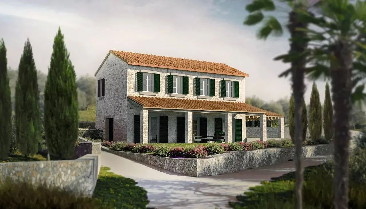 Građevinska parcela 492 m² sa UTU, delimičnim pogledom na more– Mrkovi, Luštica, Herceg Novi - Amfora Real Estate