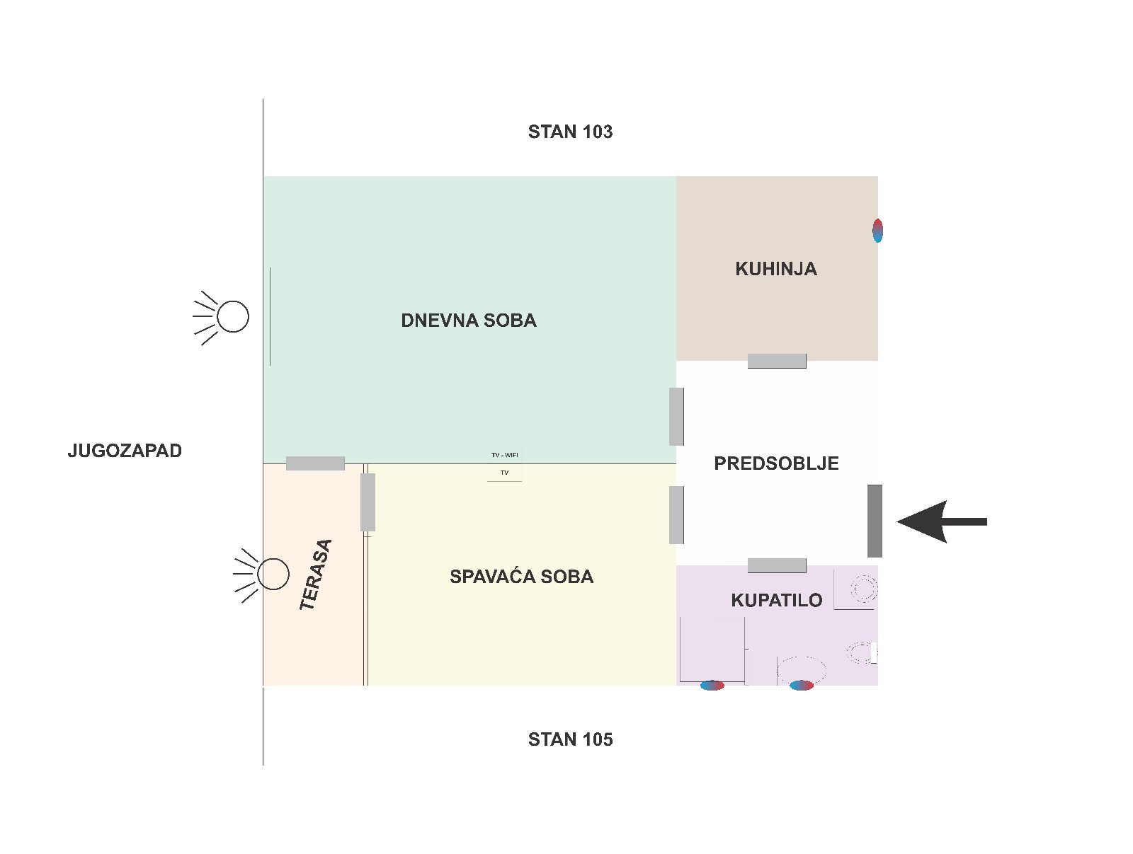 amforaproperty.com/Jednosoban opremljen stan 47,5 m² u novogradnji – Budva, Dubovica