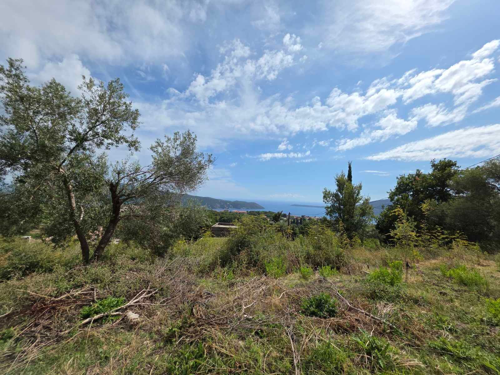Urbanizovan plac sa trajnim pogledom na more – 1.058 m², Podi, Herceg Novi - Amfora Real Estate