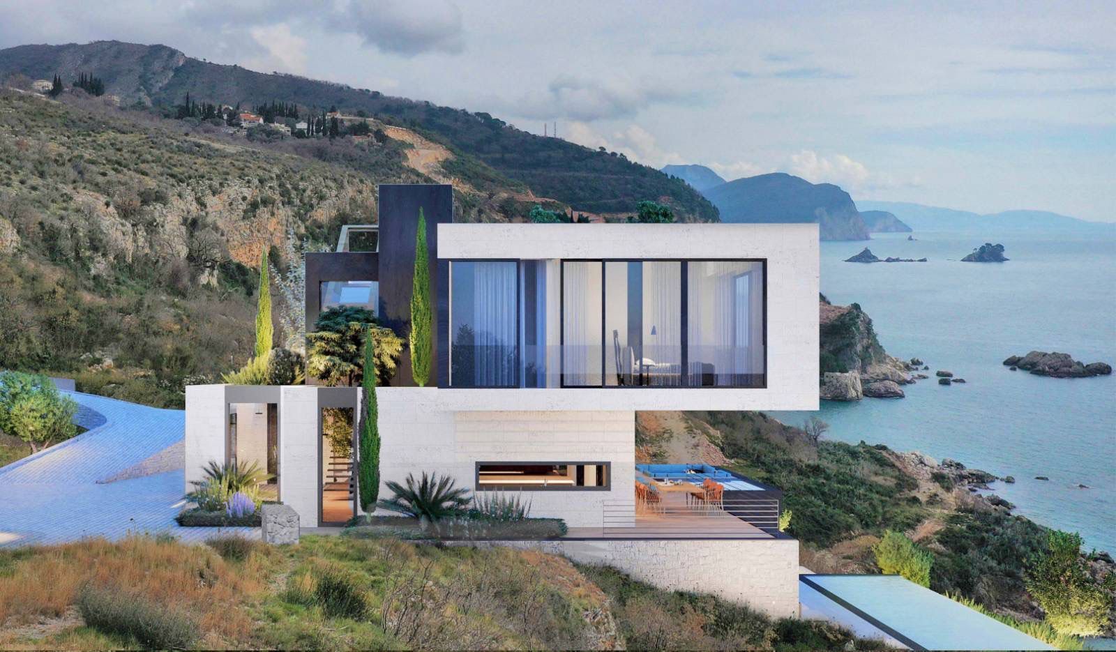 amforaproperty.com/Reževići – Ekskluzivna vila 922m2 sa spektakularnim pogledom, bazenom i vrhunskim sadržajima