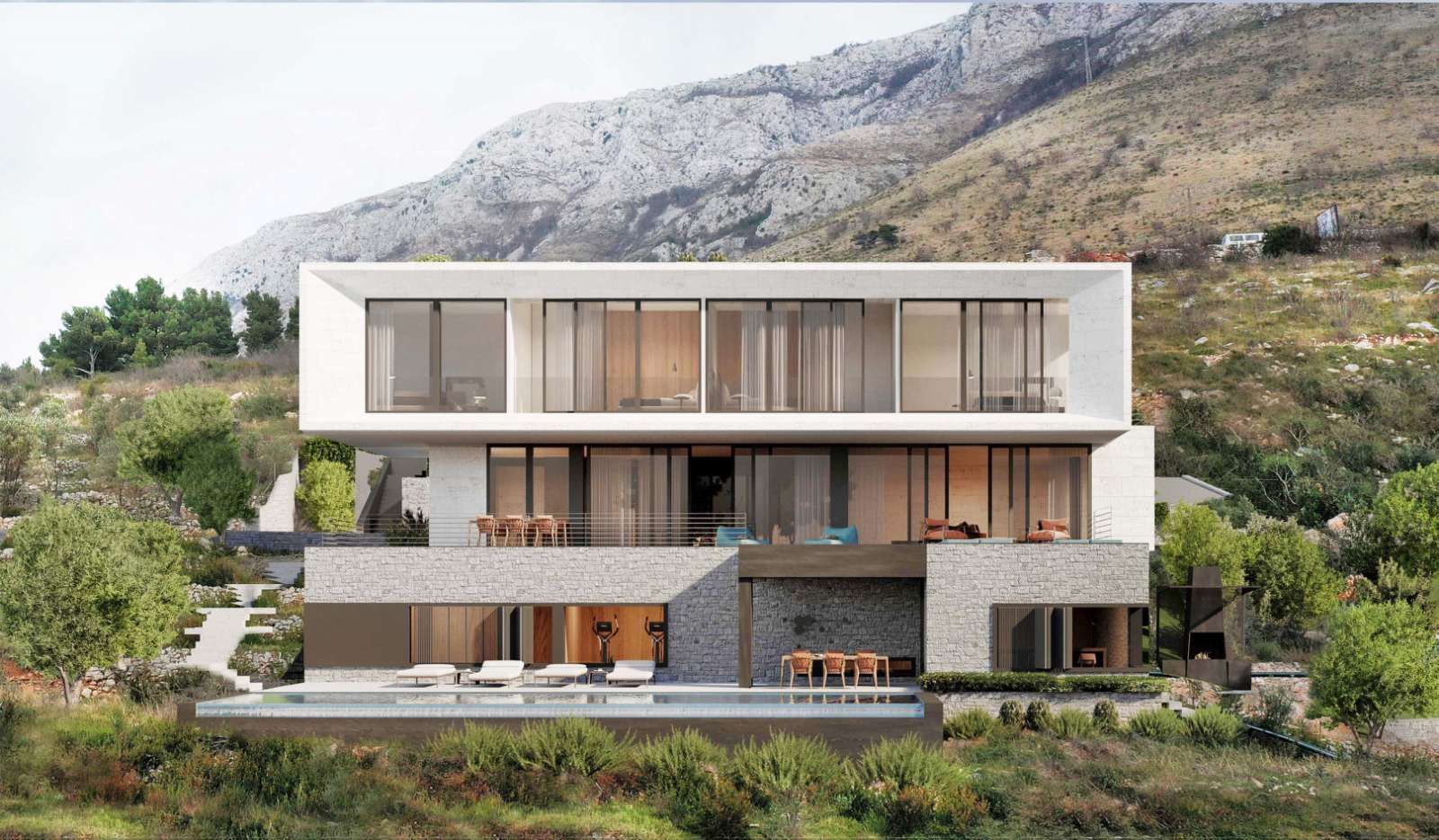 amforaproperty.com/Reževići – Ekskluzivna vila 922m2 sa spektakularnim pogledom, bazenom i vrhunskim sadržajima
