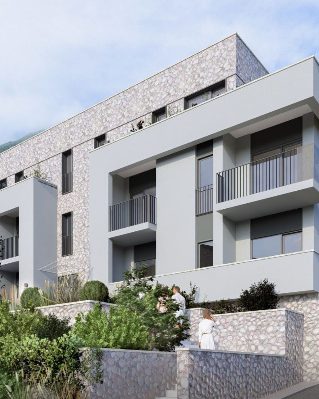amforaproperty.com/Studio apartman 28 m² u kompleksu u izgradnji– Donja Lastva, Tivat