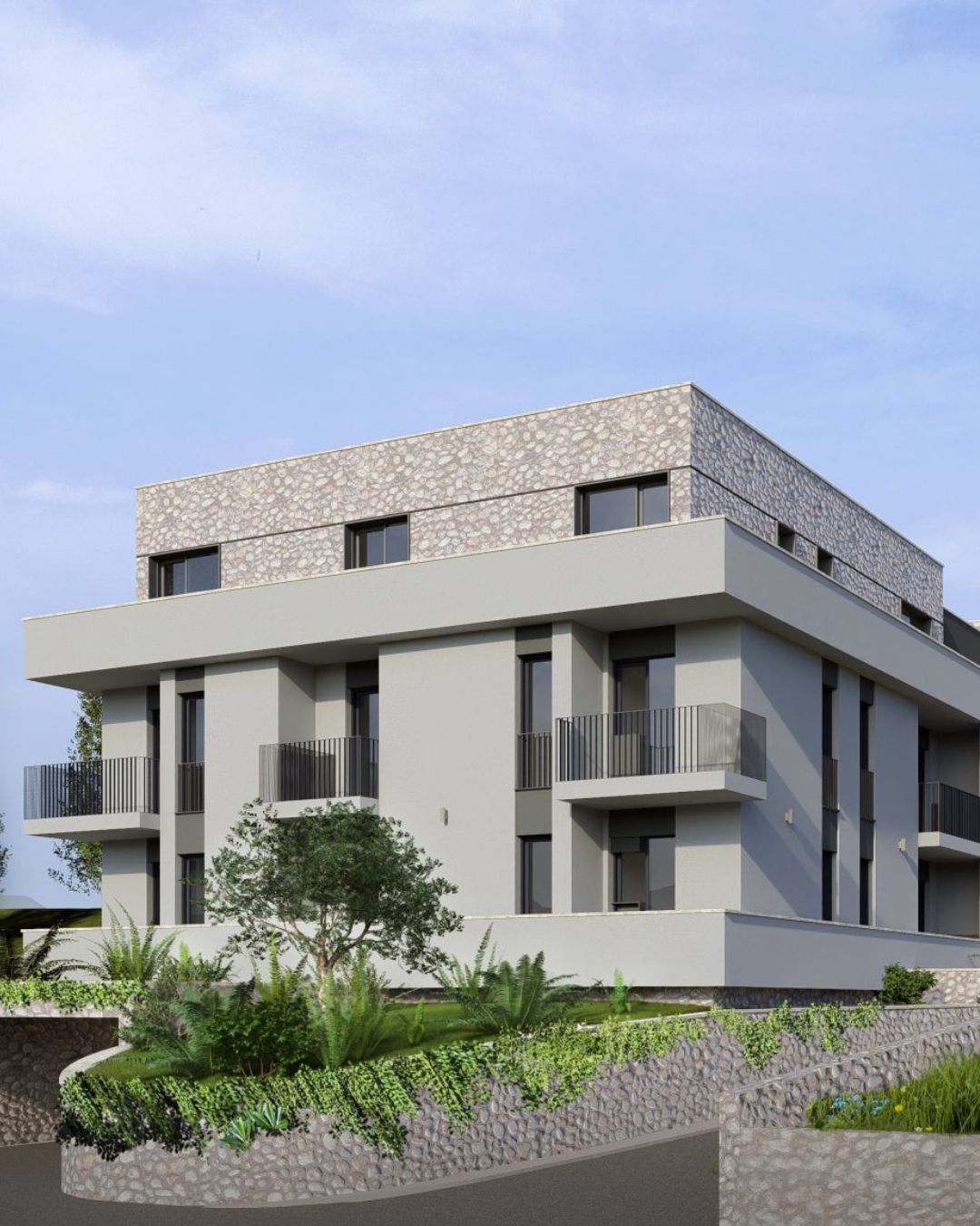 amforaproperty.com/Studio apartman 28 m² u kompleksu u izgradnji– Donja Lastva, Tivat