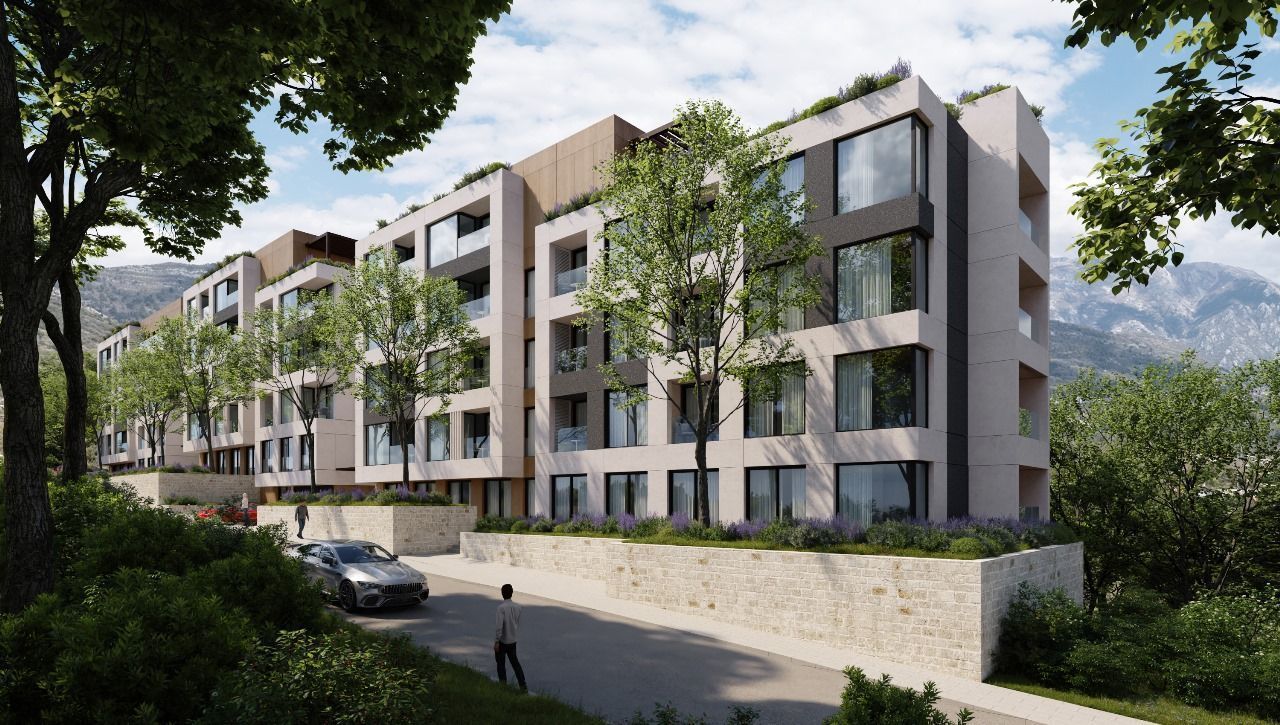 Jednosoban stan (40,81 m²) u novom kompleksu sa bazenom – Tivat, Mrčevac - Amfora Real Estate