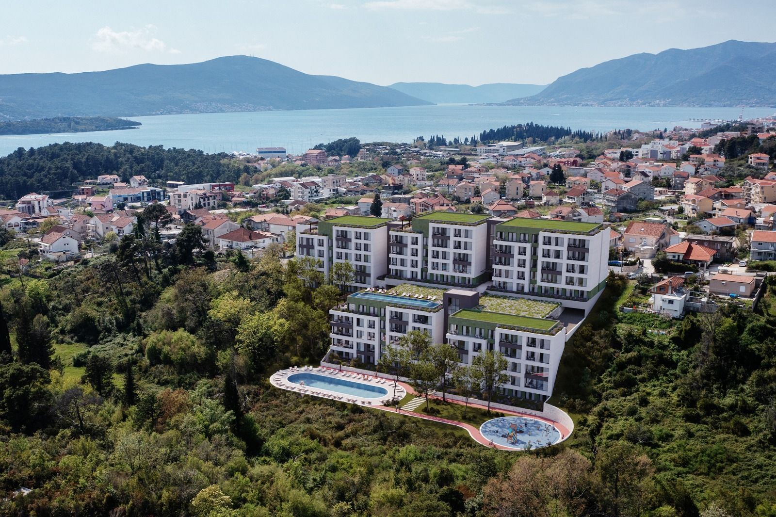 Dvosoban stan (72.62 m²) u novom kompleksu sa bazenom – Tivat, Mrčevac - Amfora Real Estate