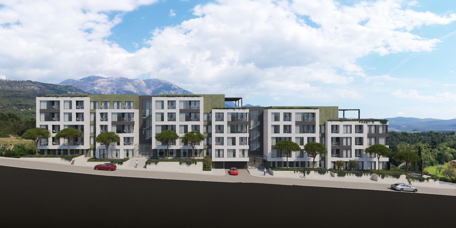 Jednosoban stan 44.92m² u novom kompleksu sa bazenom – Tivat, Mrčevac - Amfora Real Estate