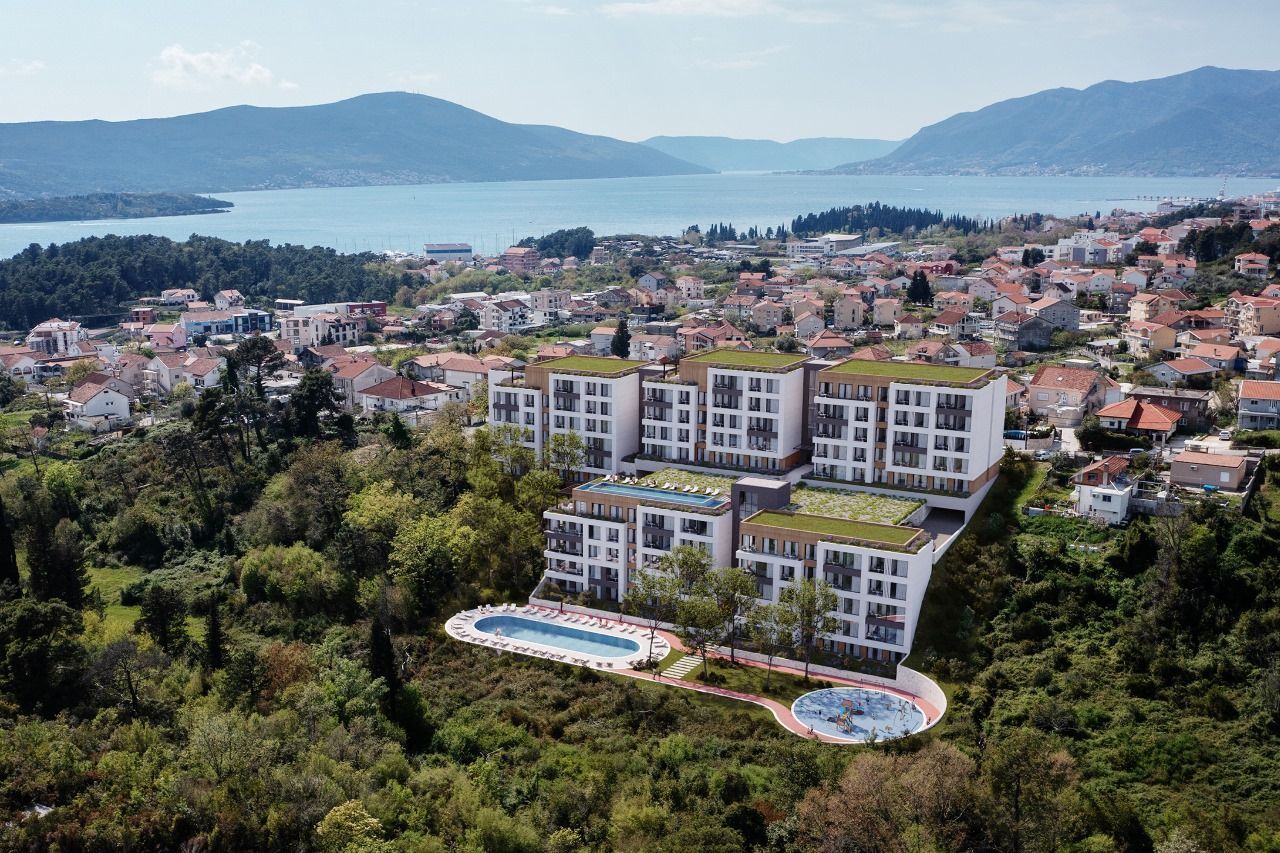 amforaproperty.com/Jednosoban stan 45.39m² u novom kompleksu sa bazenom – Tivat, Mrčevac