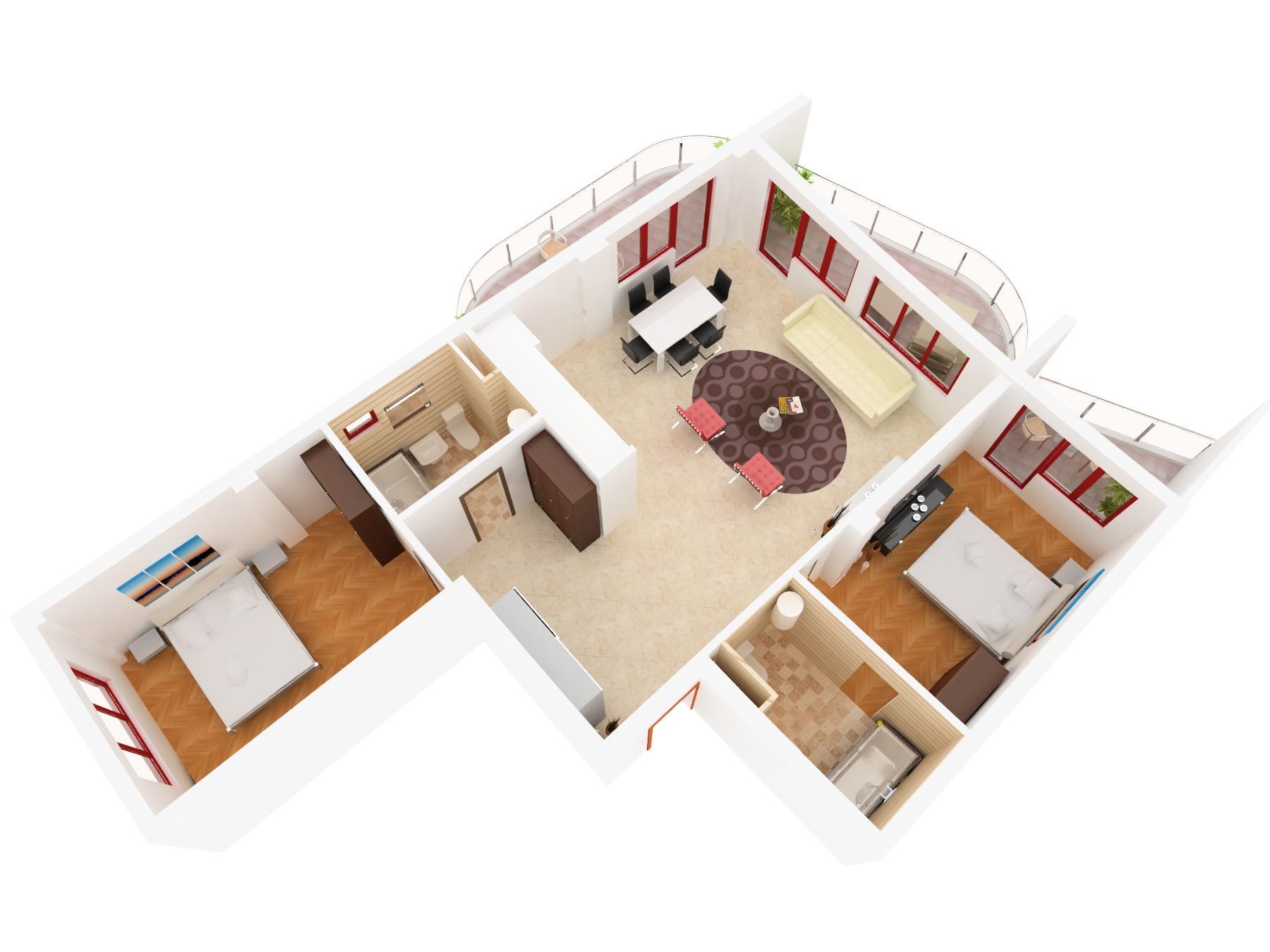 amforaproperty.com/Nov dvosoban stan 120m2 sa pogledom na more. Anatolia, Bečići (Bez placanja poreza od 3%)