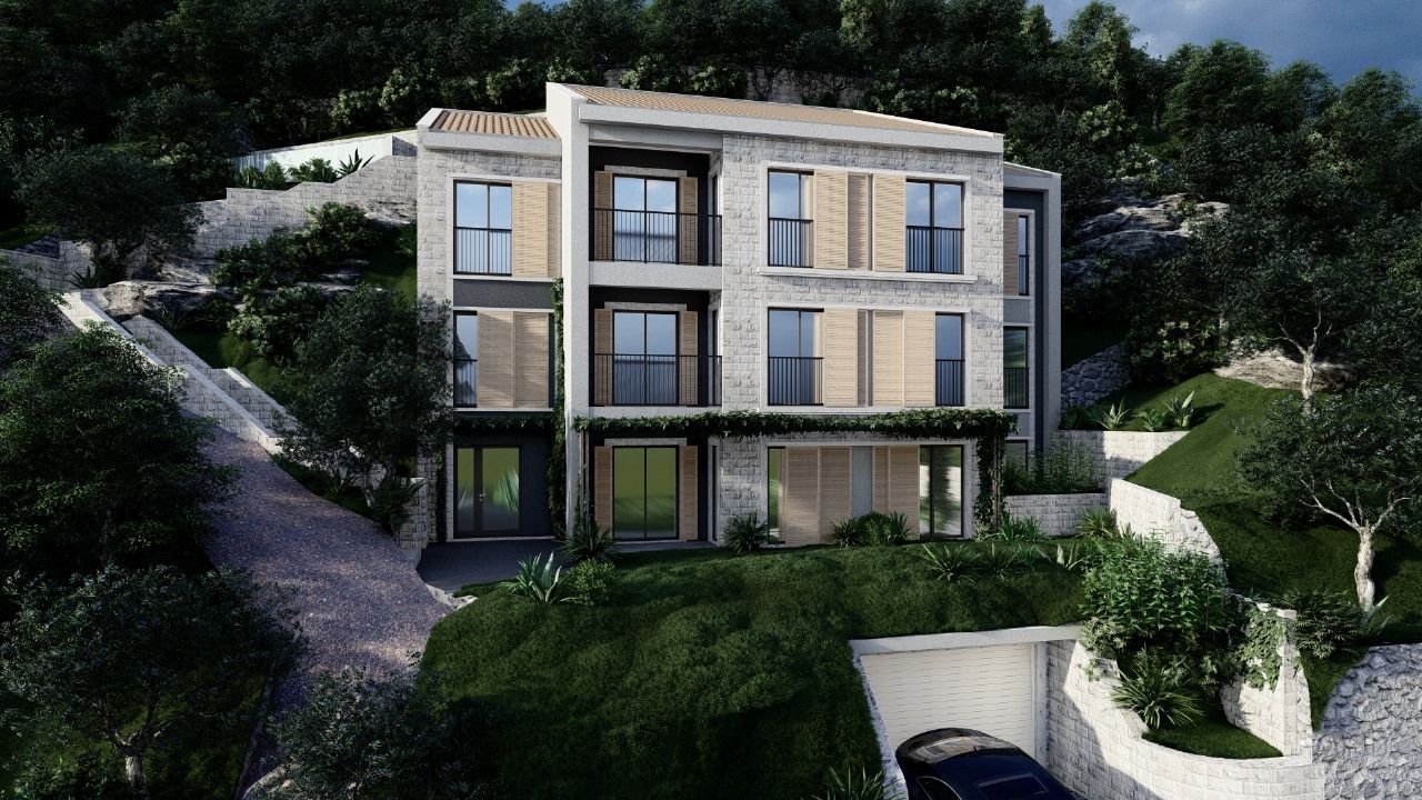 amforaproperty.com/Jednosoban stan 34,50 m² sa terasom i panoramskim pogledom na more – Kamenovo, Budva