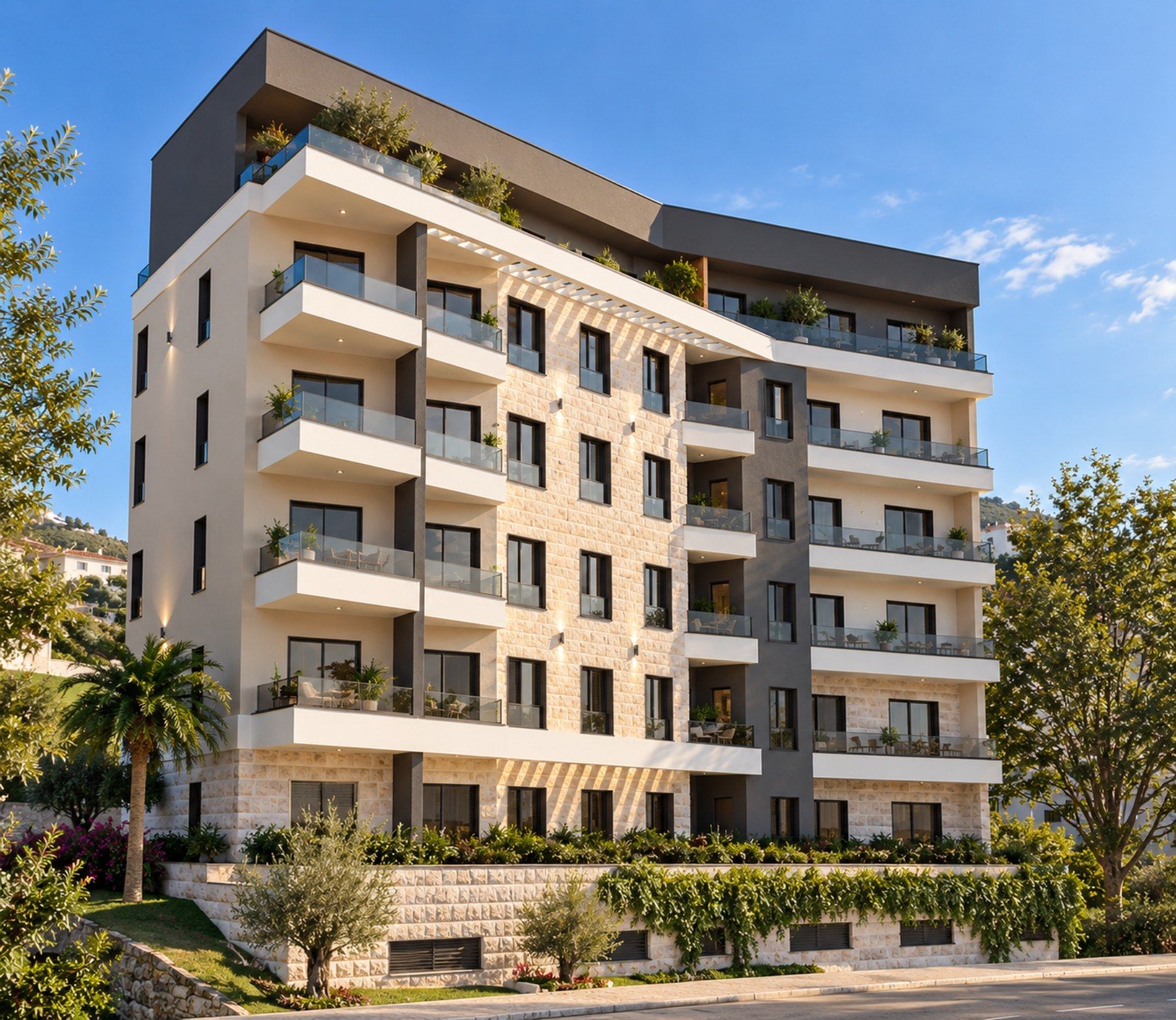 Studio apartman 32,81m2 sa pogledom na more u novom kompleksu u izgradnji – Bečići - Amfora Real Estate