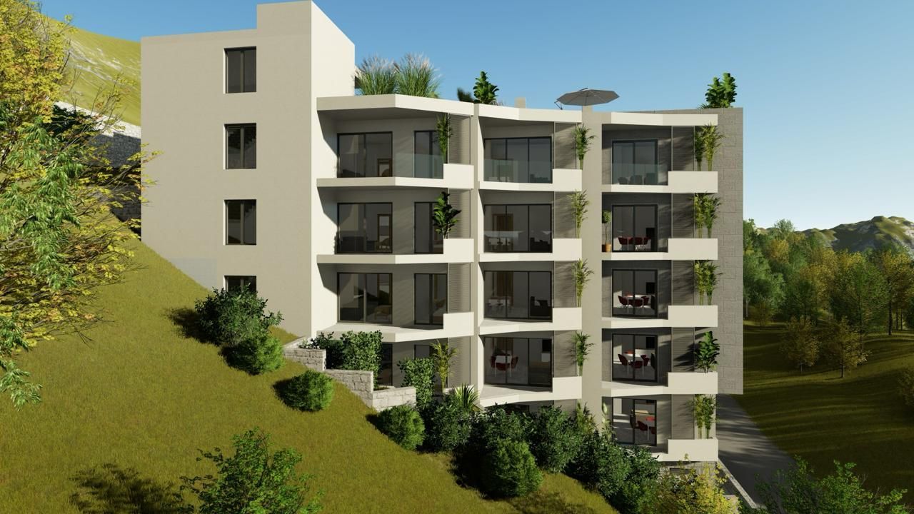 Jednosoban stan 72.63m2 u ekskluzivnom stambenom kompleksu sa panoramskim pogledom i krovnim bazenom u Bečićima - Amfora Real Estate