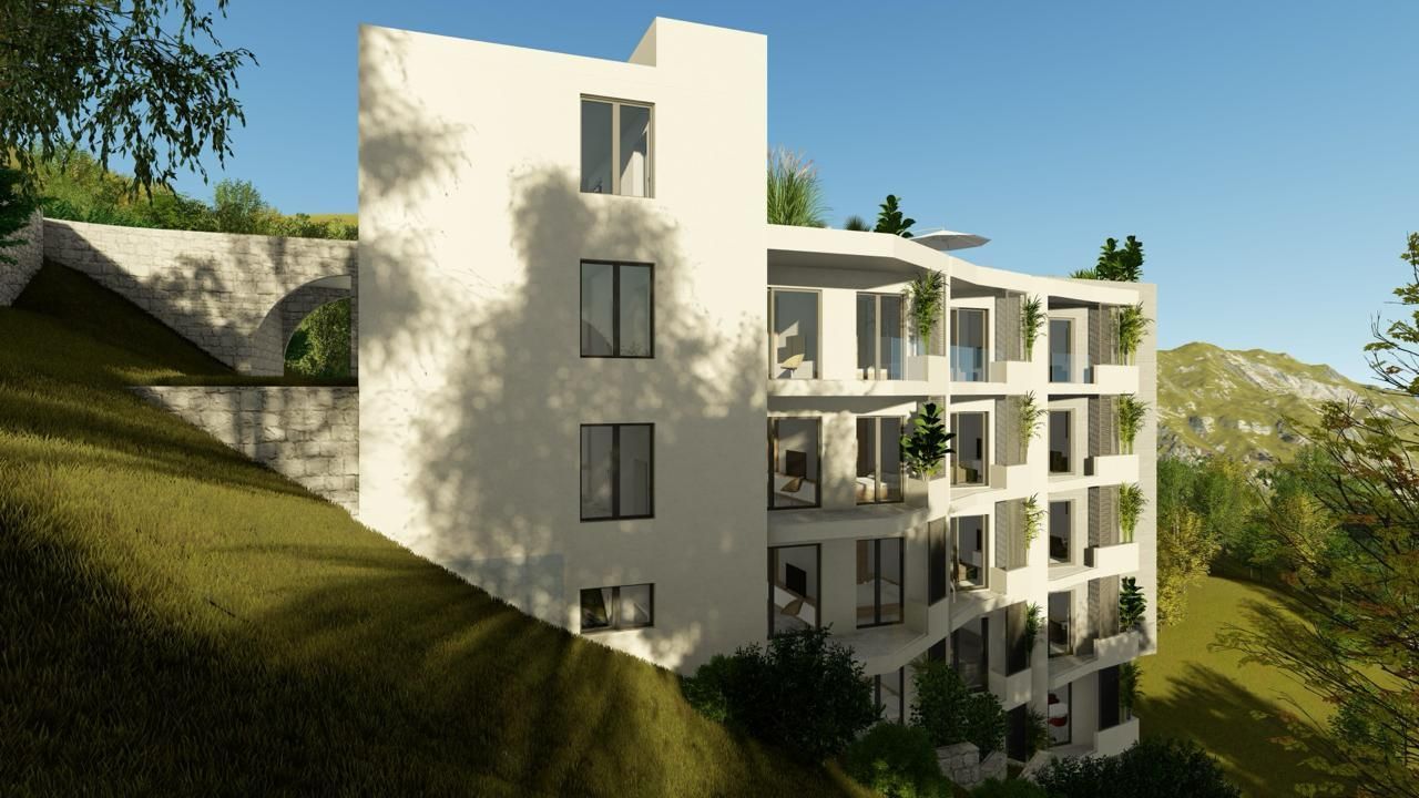 Studio apartman 33.55m2 u ekskluzivnom stambenom kompleksu sa panoramskim pogledom i krovnim bazenom u Bečićima - Amfora Real Estate