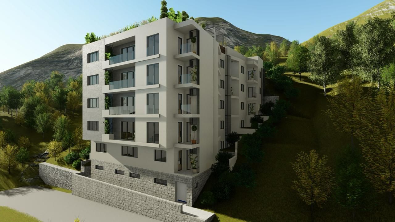 Studio apartman 33.55m2 u ekskluzivnom stambenom kompleksu sa panoramskim pogledom i krovnim bazenom u Bečićima - Amfora Real Estate