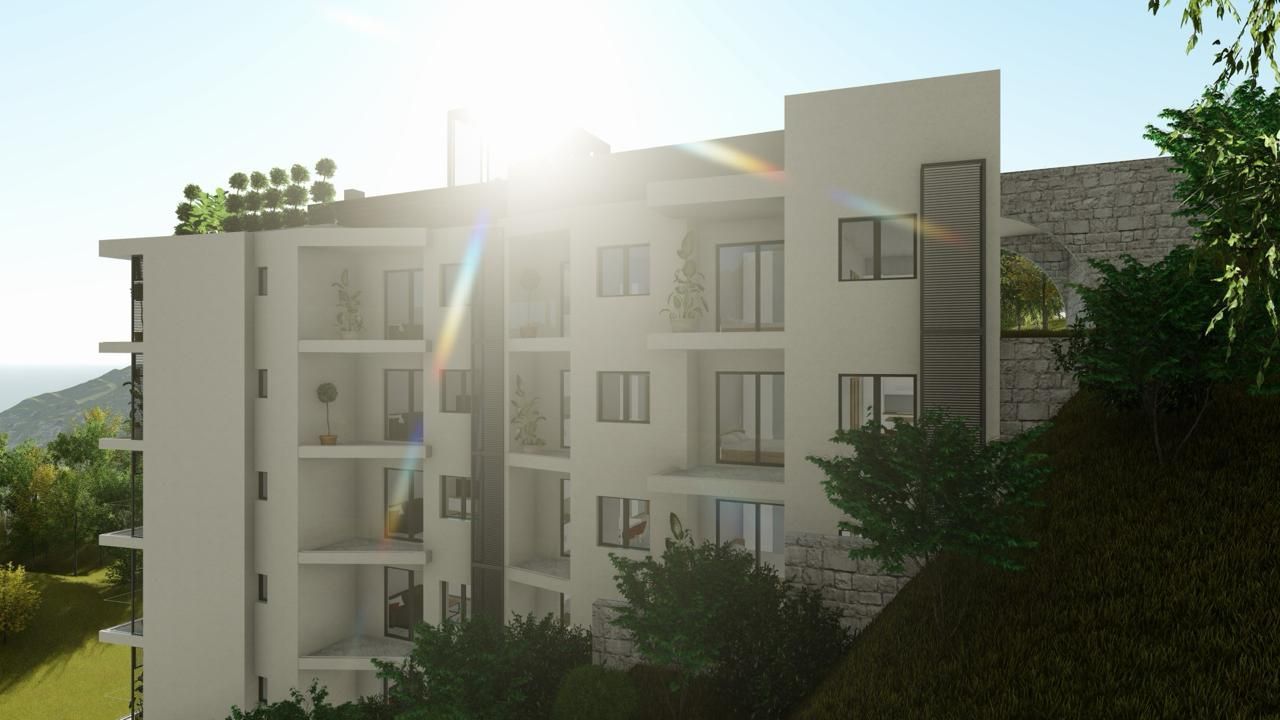 Studio apartman 46.52m2 u ekskluzivnom stambenom kompleksu sa panoramskim pogledom i krovnim bazenom u Bečićima - Amfora Real Estate