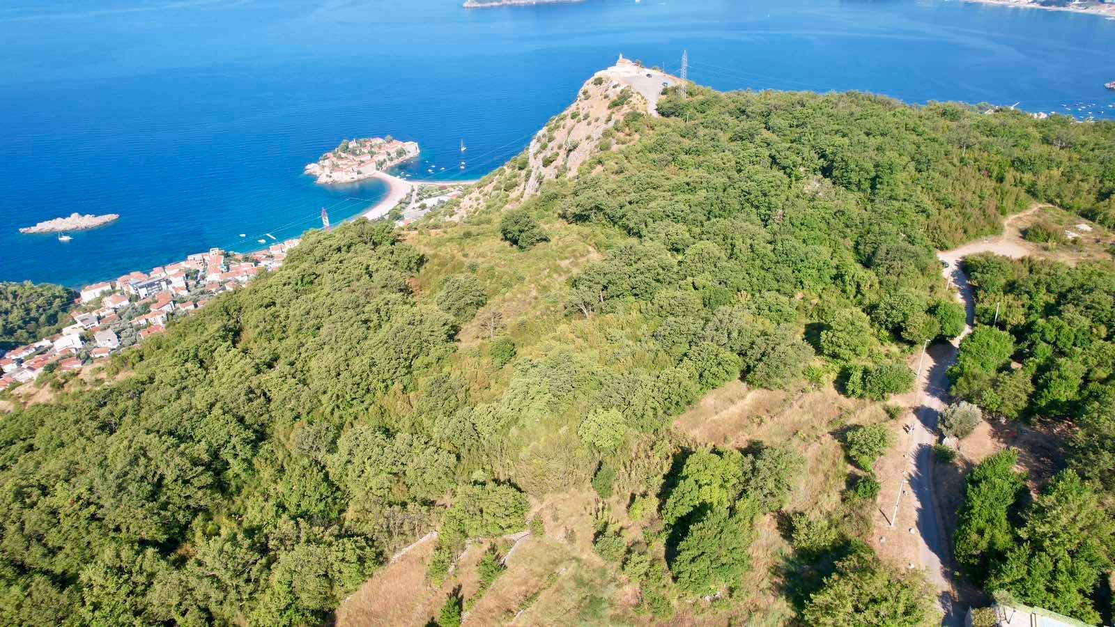 Urbanizovan plac 1530m2 sa panoramskim pogledom na more – Blizikuće, Budva - Amfora Real Estate