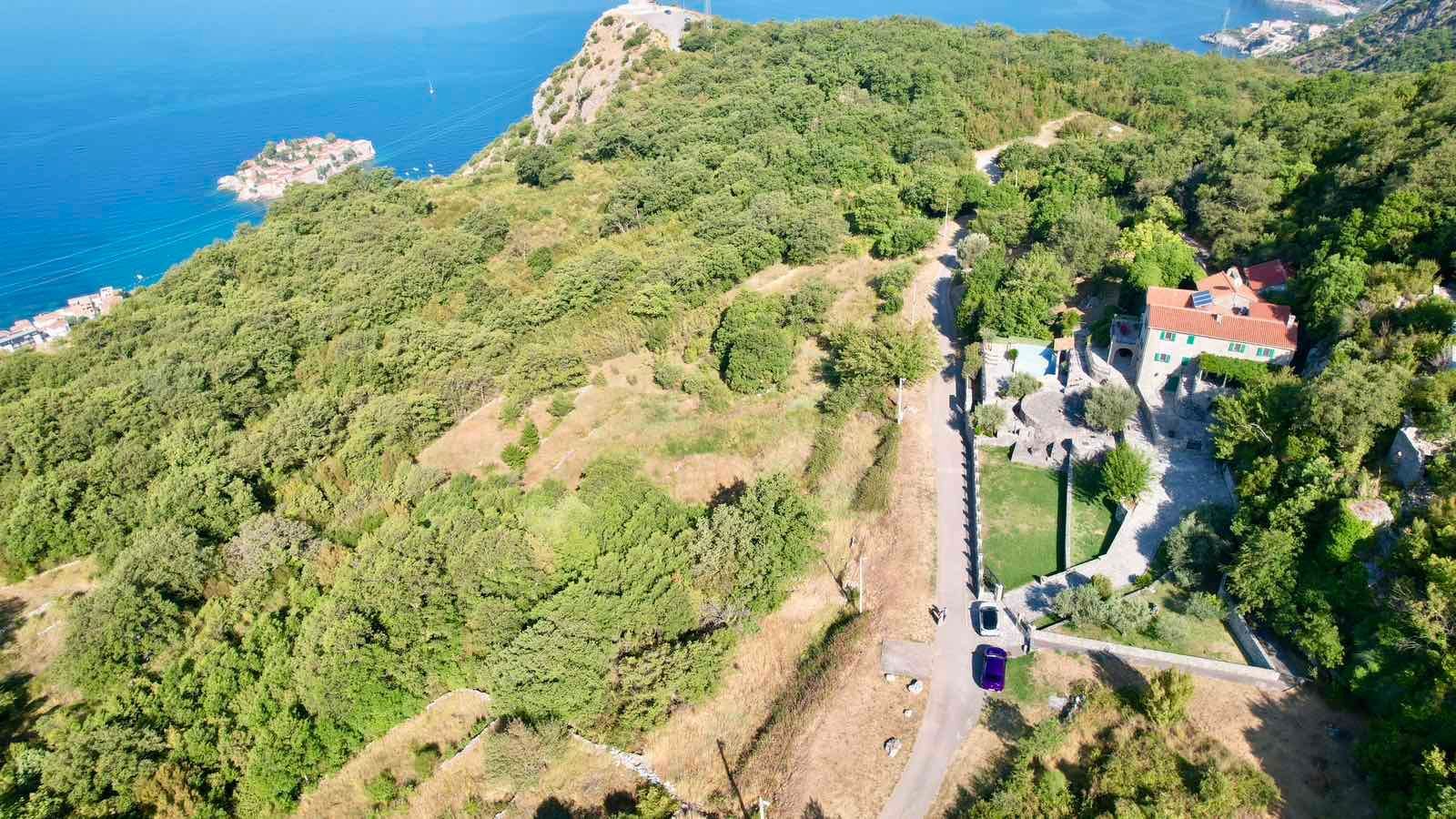 Urbanizovan plac 1530m2 sa panoramskim pogledom na more – Blizikuće, Budva - Amfora Real Estate