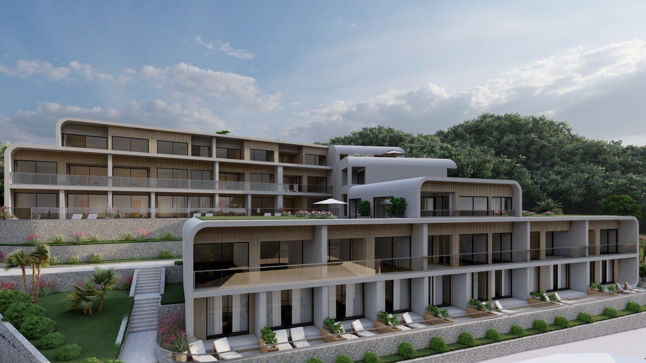 Jednosoban apartman 98.8m2 u novom kompleksu sa panoramskim pogledom na more – Tivat - Amfora Real Estate