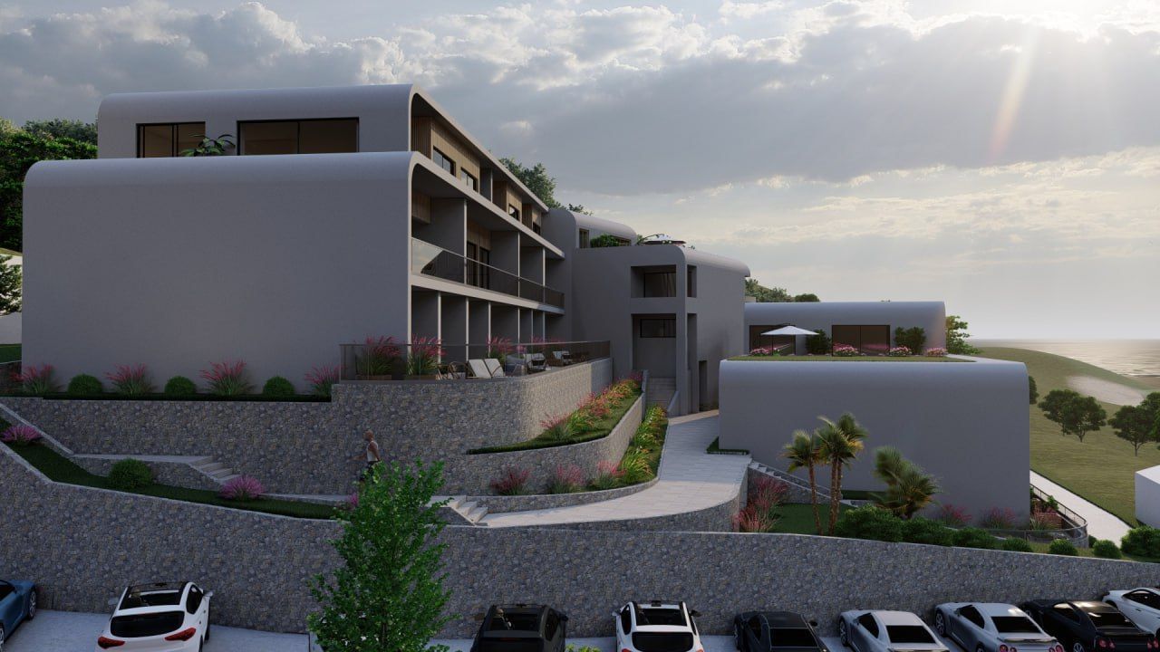 Jednosoban apartman 98.8m2 u novom kompleksu sa panoramskim pogledom na more – Tivat - Amfora Real Estate