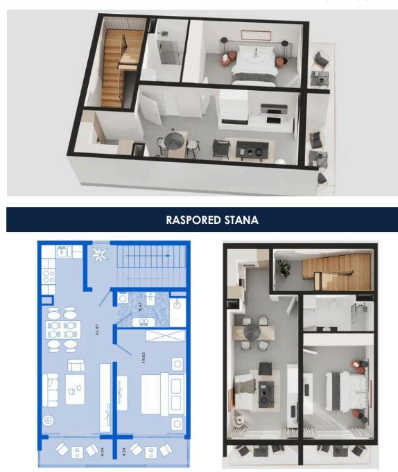 Jednosoban apartman 66.54m2 u novom kompleksu sa panoramskim pogledom na more – Tivat - Amfora Real Estate