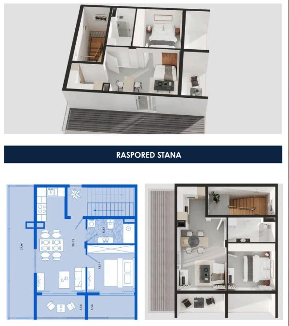 Jednosoban apartman 83.31m2 u novom kompleksu sa panoramskim pogledom na more – Tivat - Amfora Real Estate