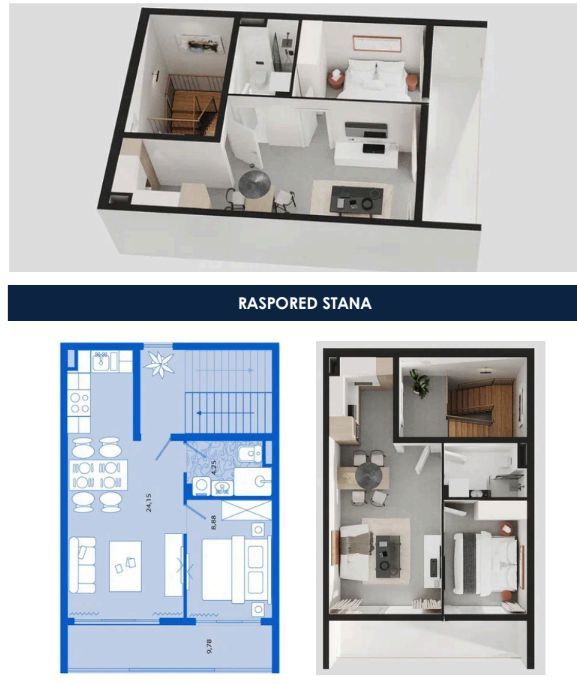 Jednosoban apartman 47.06m2 u novom kompleksu sa panoramskim pogledom na more – Tivat - Amfora Real Estate