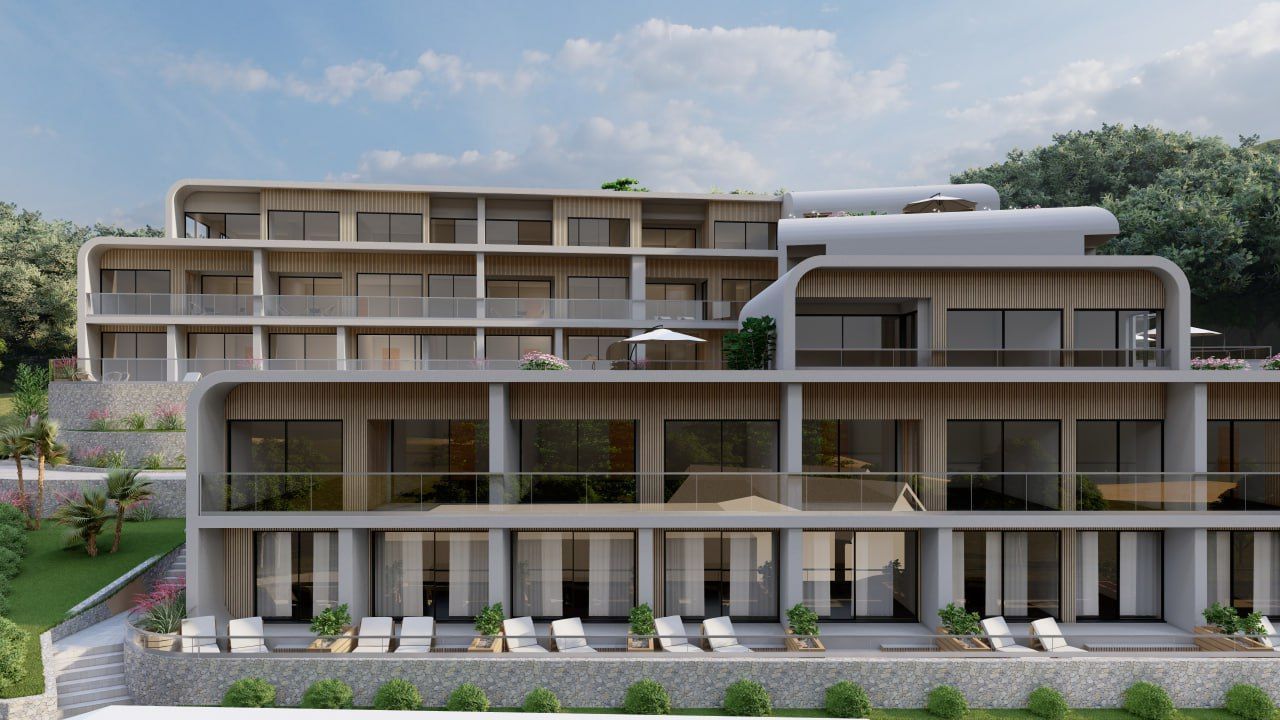 Jednosoban apartman 94.1m2 u novom kompleksu sa panoramskim pogledom na more – Tivat - Amfora Real Estate