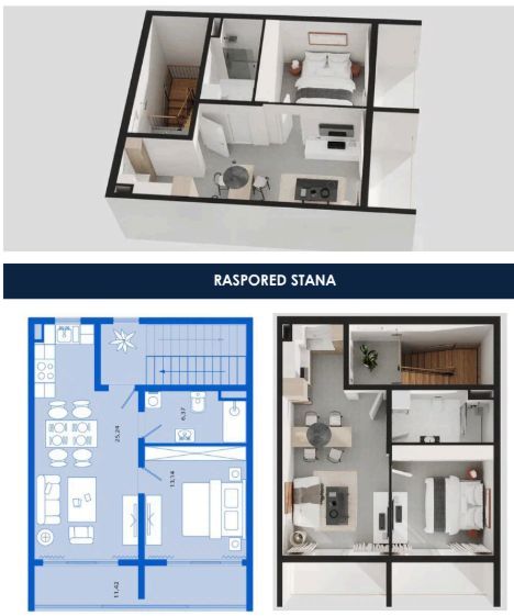 Jednosoban apartman 56,17m2 u novom kompleksu sa panoramskim pogledom na more – Tivat - Amfora Real Estate