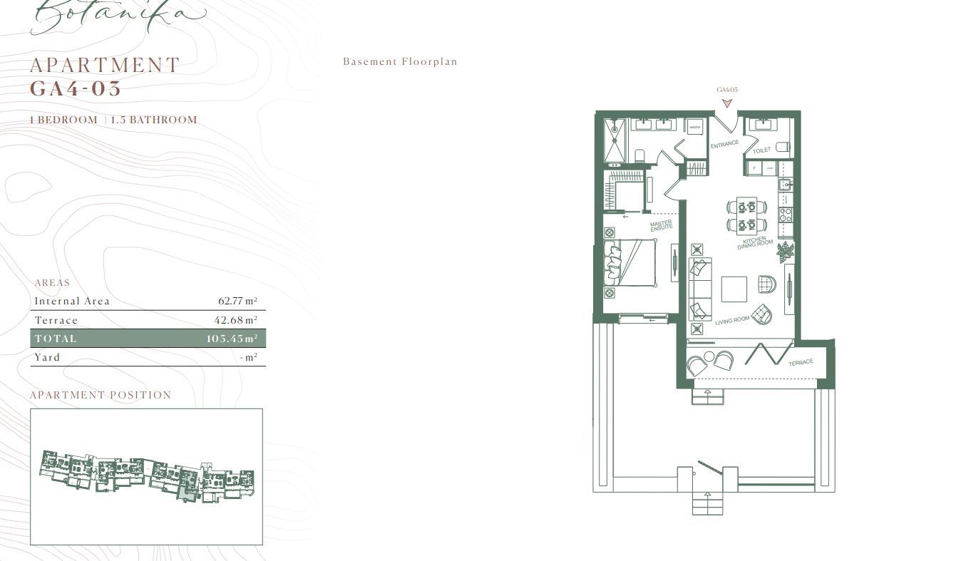 Jednosoban apartman sa pogledom na golf i more – 105.45m², Luštica Bay (mogućnost odloženog plaćanja) - Amfora Real Estate