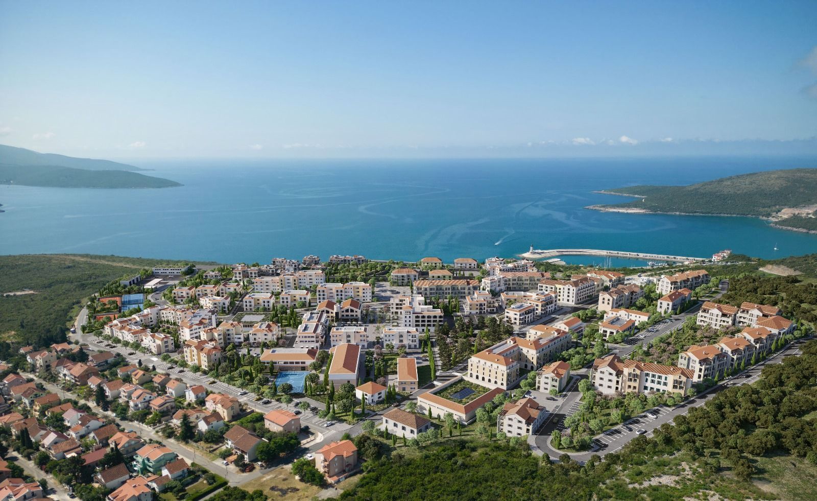 Ekskluzivan dvosoban apartman 97.84m2 + 7.6m2 dvorista  – Luštica Bay, Centrale (fleksibilni uslovi plaćanja) - Amfora Real Estate