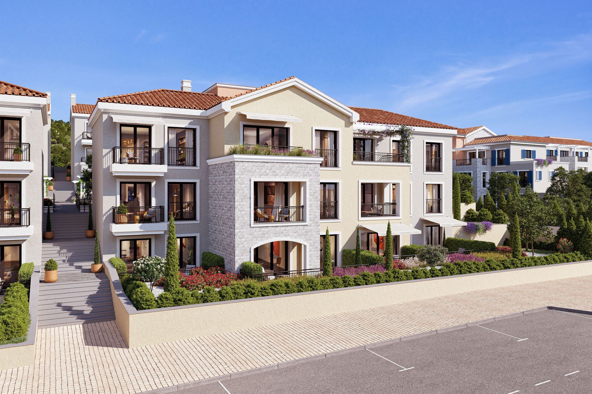 Ekskluzivan dvosoban apartman 97.84m2 + 7.6m2 dvorista  – Luštica Bay, Centrale (fleksibilni uslovi plaćanja) - Amfora Real Estate