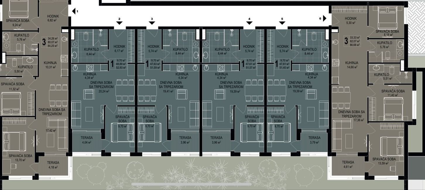 Dvosoban stan 83m2 u novom luksuznom stambenom kompleksu u izgradnji u Bečićima, bez poreza, 200 metara od plaže, sa pogledom na more - Amfora Real Estate