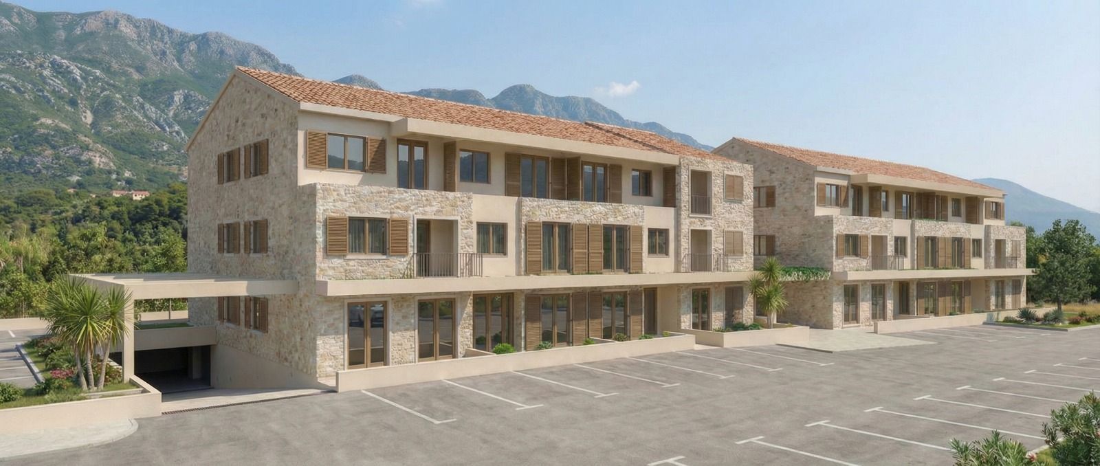 Jednosoban stan 52.02m² u luksuznom kompleksu Palazzo Jaz sa bazenom – Kovačko Polje, Kotor (Mogućnost odloženog plaćanja i kupovine putem hipotekarnog kredita) - Amfora Real Estate