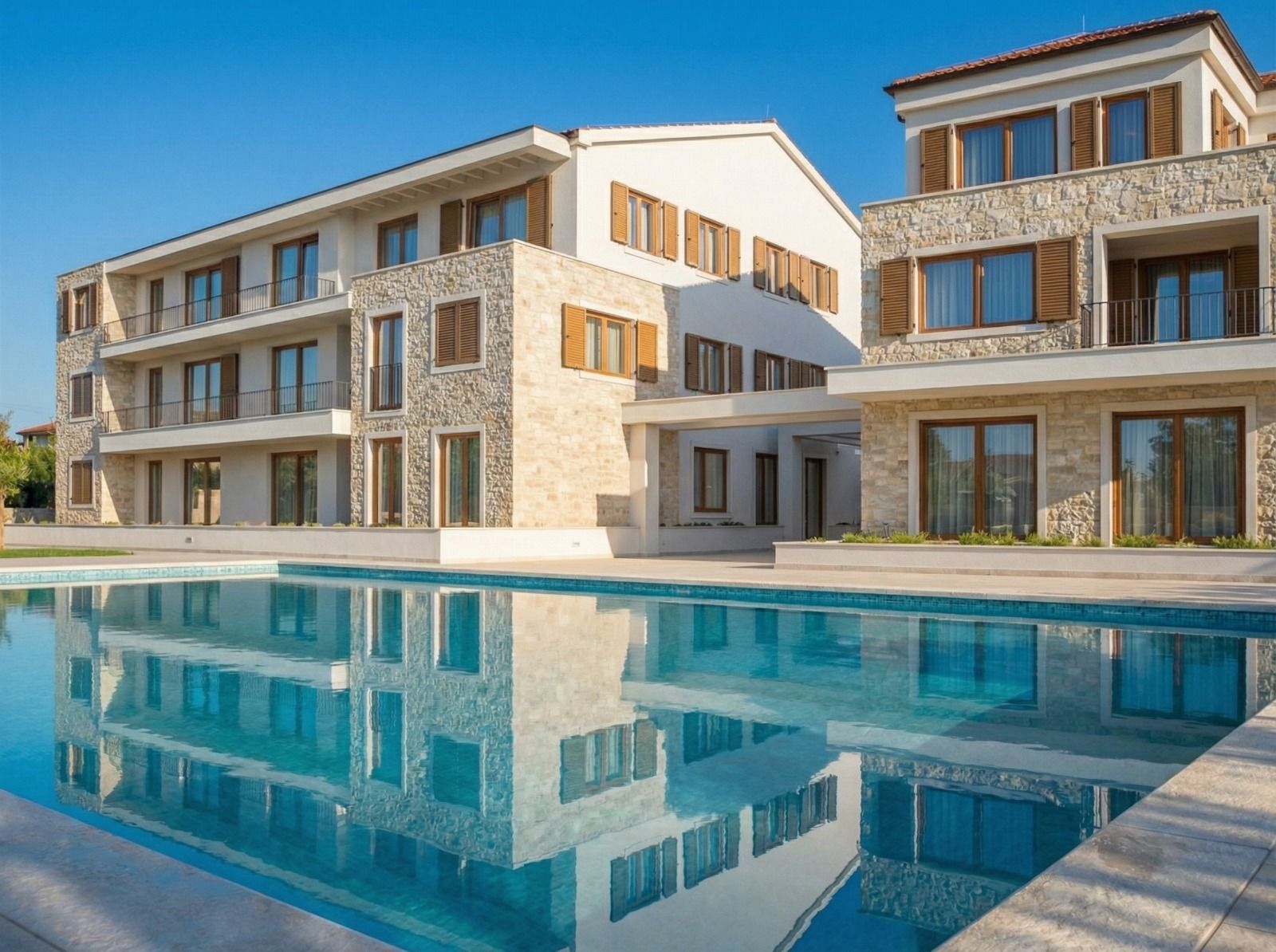 Jednosoban stan 46m² u luksuznom kompleksu Palazzo Jaz sa bazenom – Kovačko Polje, Kotor (Mogućnost odloženog plaćanja i kupovine putem hipotekarnog kredita) - Amfora Real Estate