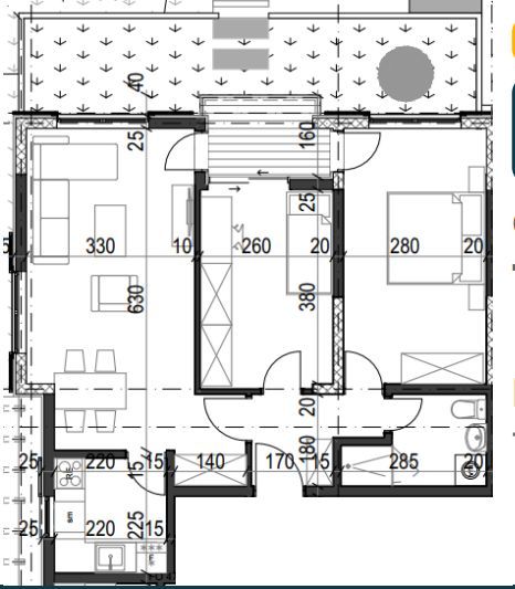 Dvosoban stan 62.79m² u luksuznom kompleksu Palazzo Jaz sa bazenom – Kovačko Polje, Kotor (Mogućnost odloženog plaćanja i kupovine putem hipotekarnog kredita) - Amfora Real Estate