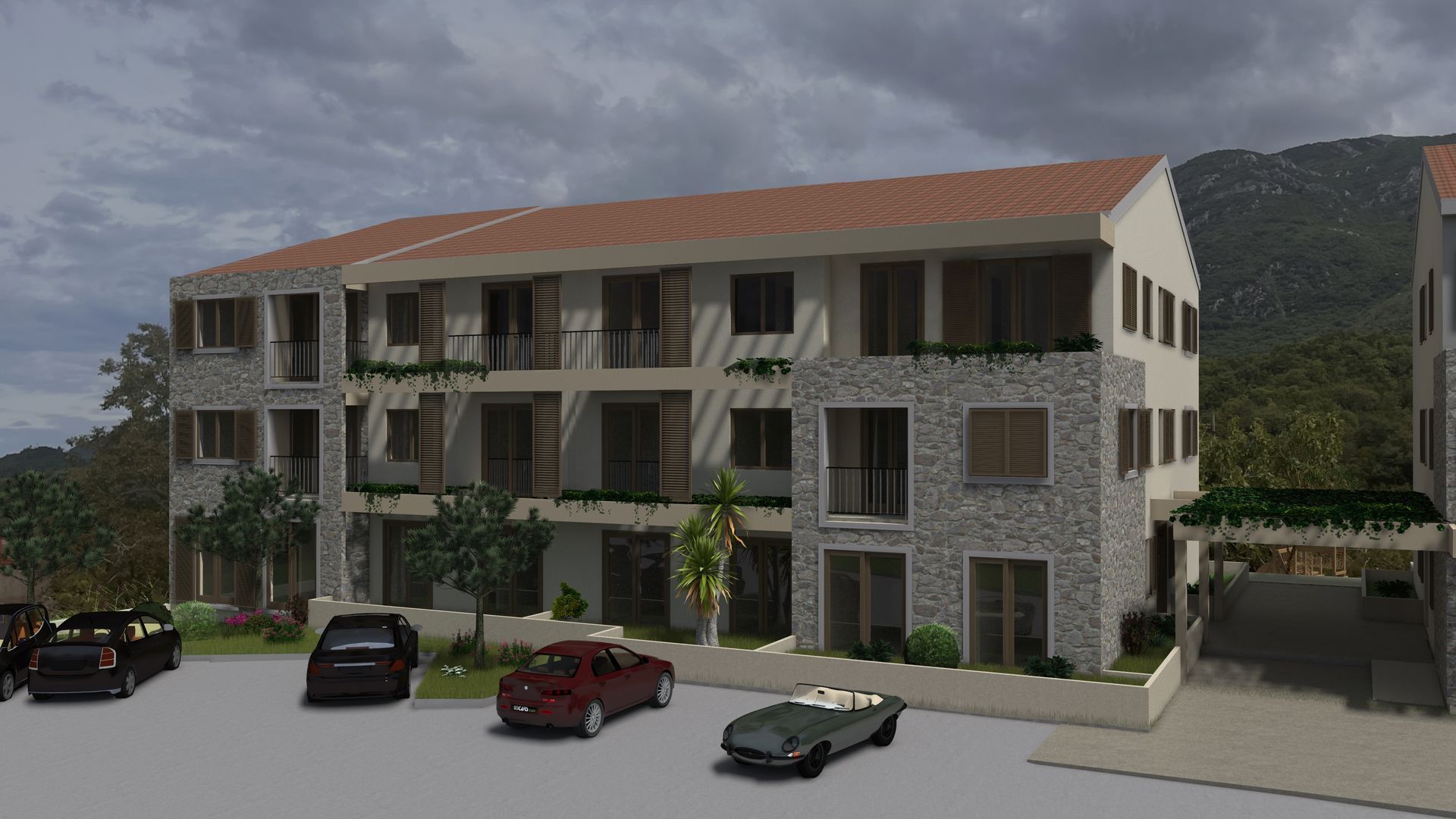 Jednosoban stan 50m² u luksuznom kompleksu Palazzo Jaz sa bazenom – Kovačko Polje, Kotor (Mogućnost odloženog plaćanja i kupovine putem hipotekarnog kredita) - Amfora Real Estate