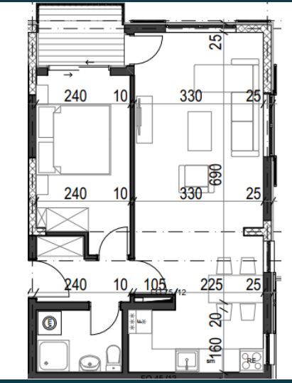 Jednosoban stan 50m² u luksuznom kompleksu Palazzo Jaz sa bazenom – Kovačko Polje, Kotor (Mogućnost odloženog plaćanja i kupovine putem hipotekarnog kredita) - Amfora Real Estate