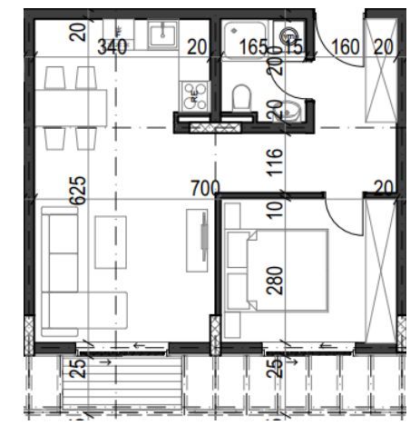 Jednosoban stan 46m² u luksuznom kompleksu Palazzo Jaz sa bazenom – Kovačko Polje, Kotor (Mogućnost odloženog plaćanja i kupovine putem hipotekarnog kredita) - Amfora Real Estate