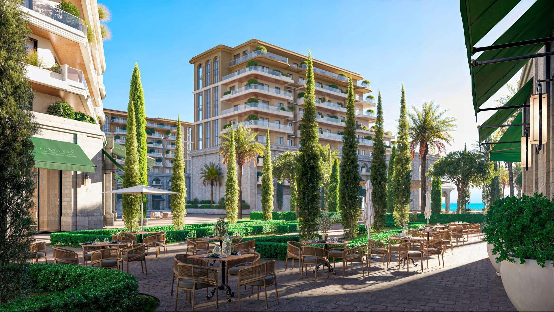 Jednosoban stan 97.13m2 u novom luksuznom kompleksu, na prvoj liniji mora u Ulcinju, Velika Plaža - Amfora Real Estate