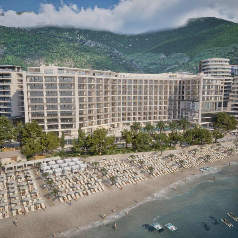 Prodaja dvosobnog stana 113 m² u ekskluzivnom modernom stambenom kompleksu u Rafailovicima – prvi red do mora sa privatnom plažom i luksuznim sadržajima - Amfora Real Estate