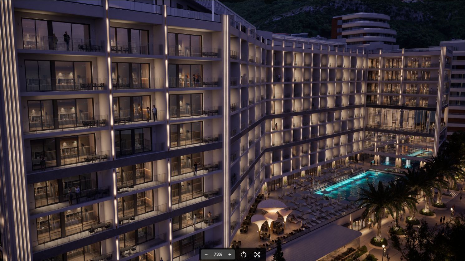 Prodaja dvosobnog stana 113 m² u ekskluzivnom modernom stambenom kompleksu u Rafailovicima – prvi red do mora sa privatnom plažom i luksuznim sadržajima - Amfora Real Estate